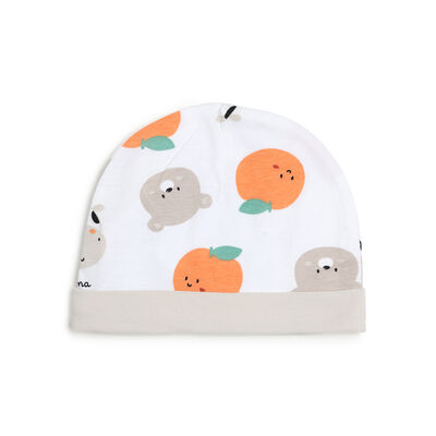 Infants Natural Printed Hat